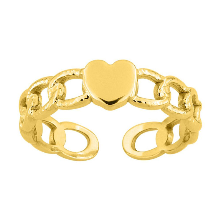 Bague ajustable très fine – Acier doré | Bijouly