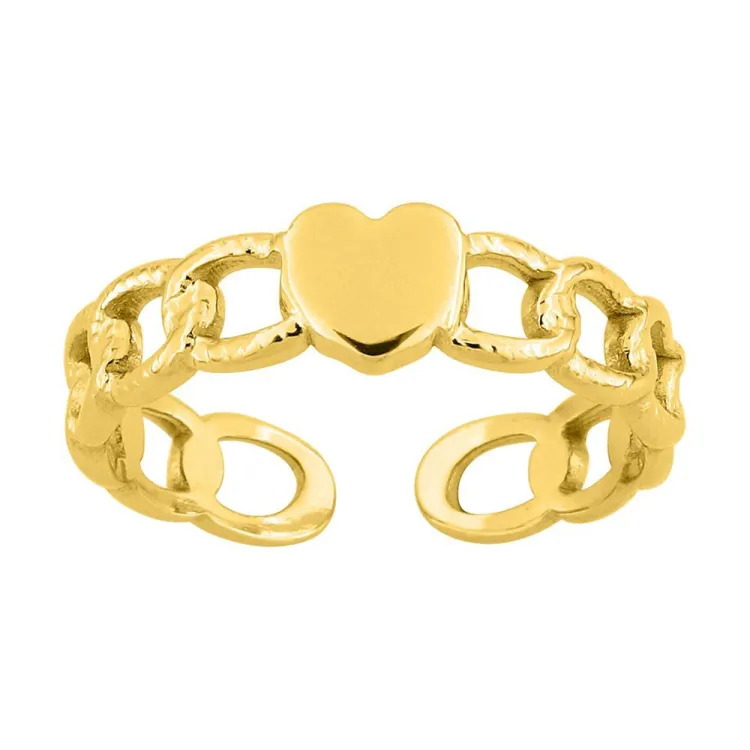 Bague ajustable très fine – Acier doré | Bijouly