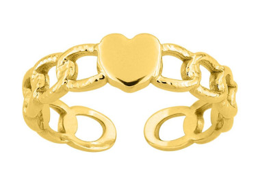 Bague ajustable très fine – Acier doré | Bijouly