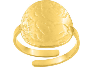 Bague ajustable – Acier doré | Bijouly