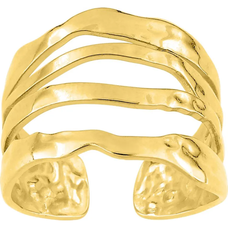 Bague ajustable – Acier doré | Bijouly