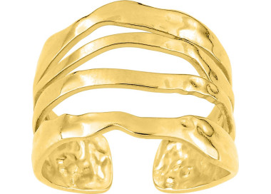 Bague ajustable – Acier doré | Bijouly