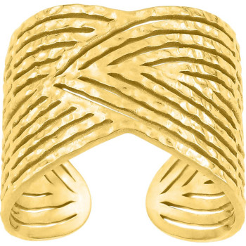 Bague ajustable – Acier doré | Bijouly