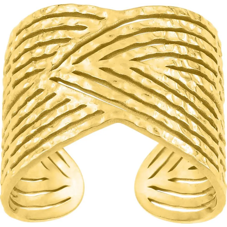 Bague ajustable – Acier doré | Bijouly
