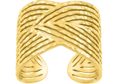 Bague ajustable – Acier doré | Bijouly