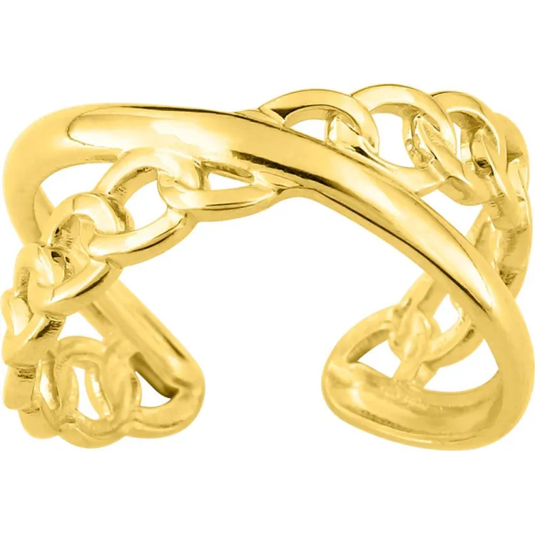 Bague ajustable – Acier doré | Bijouly