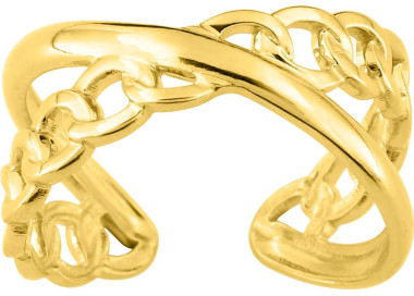 Bague ajustable – Acier doré | Bijouly