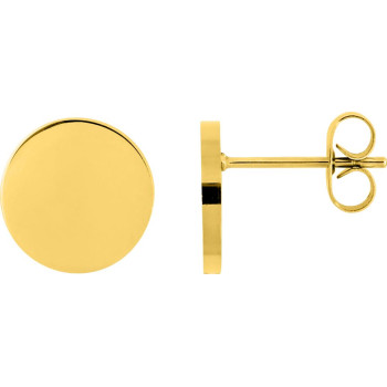 Boucles d'oreilles puces – Acier doré | Bijouly
