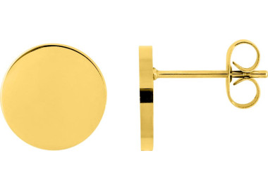 Boucles d'oreilles puces – Acier doré | Bijouly