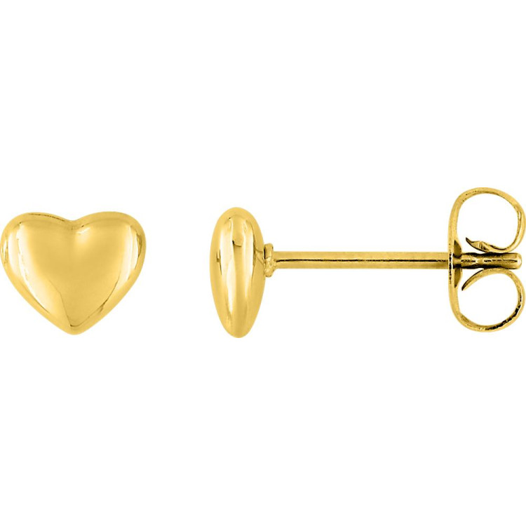 Boucles d'oreilles puces – Acier doré (petites) | Bijouly