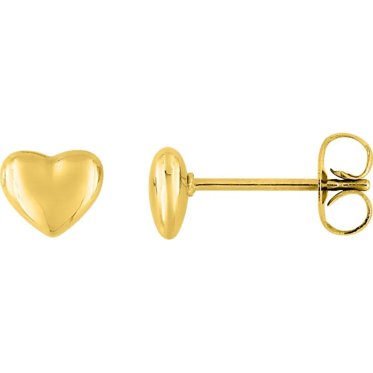 Boucles d'oreilles puces – Acier doré (petites) | Bijouly