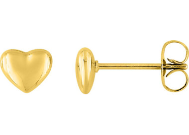 Boucles d'oreilles puces – Acier doré (petites) | Bijouly