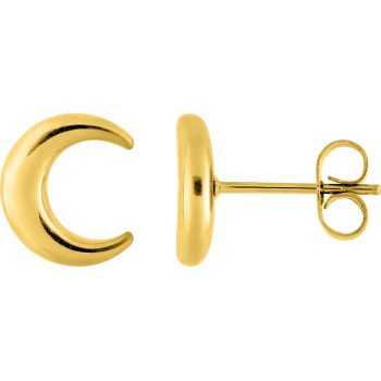 Boucles d'oreilles puces – Acier doré | Bijouly