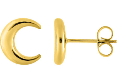 Boucles d'oreilles puces – Acier doré | Bijouly