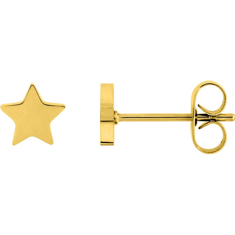 Boucles d'oreilles puces – Acier doré (mini) | Bijouly