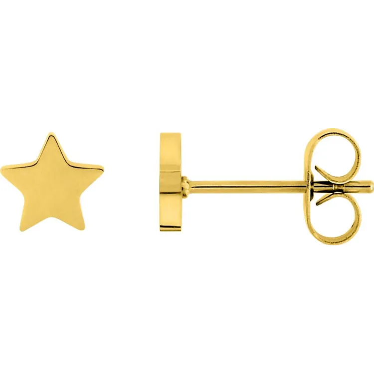 Boucles d'oreilles puces – Acier doré (mini) | Bijouly