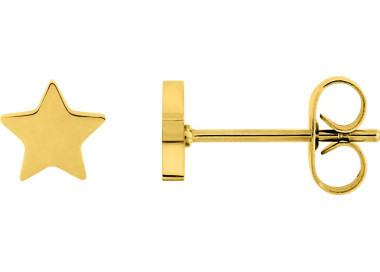 Boucles d'oreilles puces – Acier doré (mini) | Bijouly