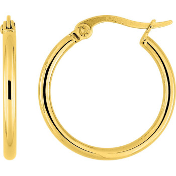Boucles d'oreilles créoles – Acier doré (petites) | Bijouly