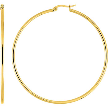 Boucles d'oreilles créoles – Acier doré | Bijouly