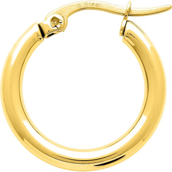 Boucles d'oreilles créoles – Acier doré | Bijouly