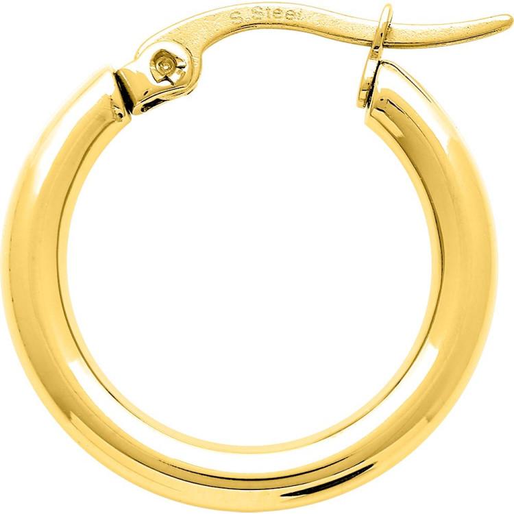 Boucles d'oreilles créoles – Acier doré | Bijouly