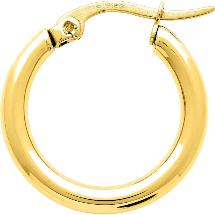 Boucles d'oreilles créoles – Acier doré | Bijouly
