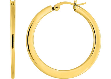 Boucles d'oreilles créoles – Acier doré (lourdes) | Bijouly