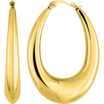 Boucles d'oreilles créoles – Acier doré | Bijouly