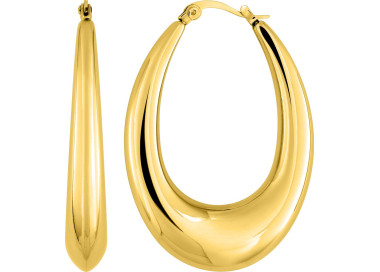 Boucles d'oreilles créoles – Acier doré | Bijouly