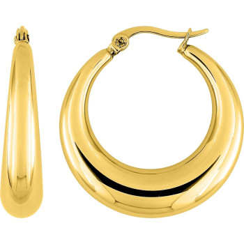 Boucles d'oreilles créoles – Acier doré | Bijouly