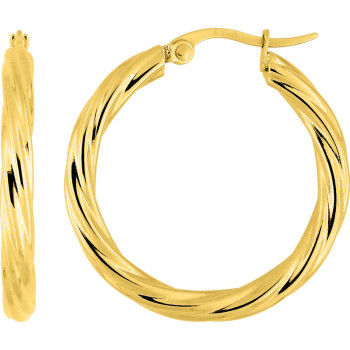 Boucles d'oreilles créoles – Acier doré | Bijouly