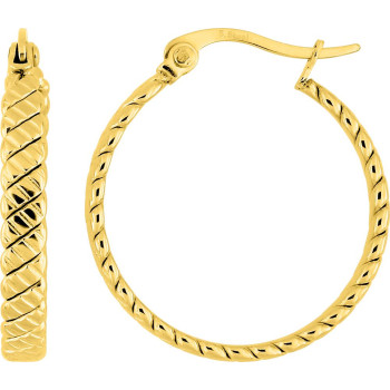 Boucles d'oreilles créoles – Acier doré (fines) | Bijouly