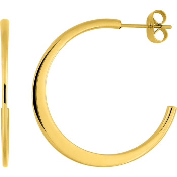 Boucles d'oreilles demi-créoles – Acier doré (petites) | Bijouly