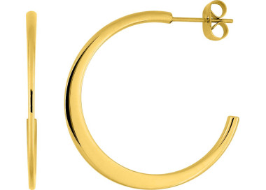 Boucles d'oreilles demi-créoles – Acier doré (petites) | Bijouly