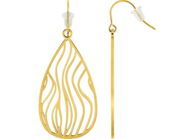 Boucles d'oreilles créoles – Acier doré (grandes) | Bijouly