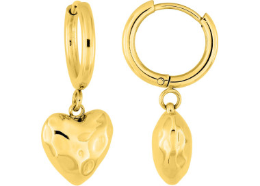 Boucles d'oreilles créoles – Acier doré | Bijouly