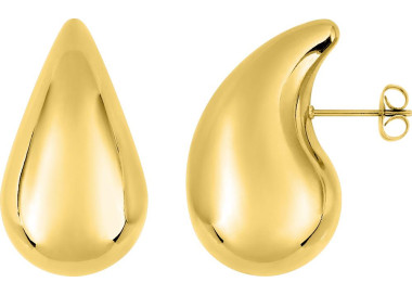 Boucles d'oreilles clous – Acier doré (grandes) | Bijouly