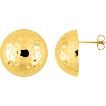 Boucles d'oreilles puces – Acier doré (grandes) | Bijouly