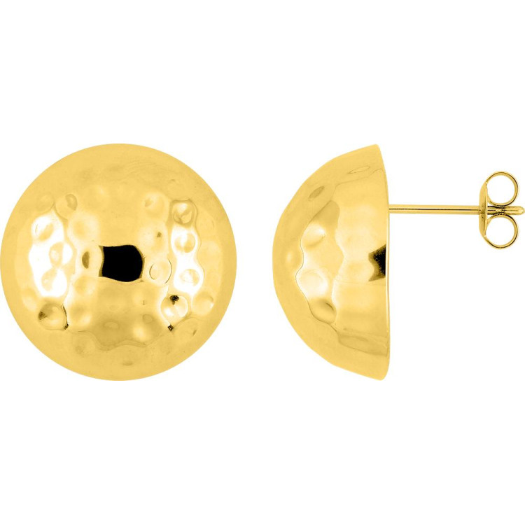 Boucles d'oreilles puces – Acier doré (grandes) | Bijouly