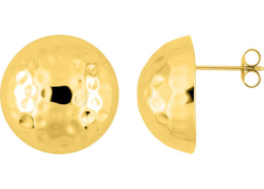Boucles d'oreilles puces – Acier doré (grandes) | Bijouly