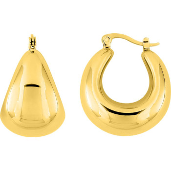 Boucles d'oreilles créoles – Acier doré (très grandes) | Bijouly