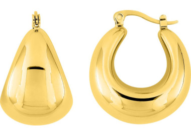 Boucles d'oreilles créoles – Acier doré (très grandes) | Bijouly