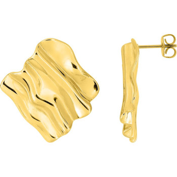 Boucles d'oreilles puces – Acier doré (grandes) | Bijouly