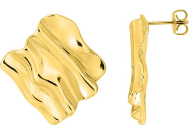 Boucles d'oreilles puces – Acier doré (grandes) | Bijouly
