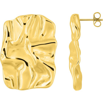 Boucles d'oreilles pendantes – Acier doré | Bijouly