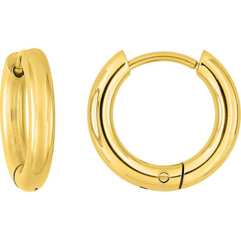 Boucles d'oreilles créoles – Acier doré (mini) | Bijouly