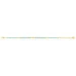 Bracelet Cobalt — perles verre bleu et hématite
