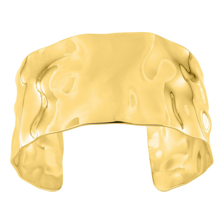 Bracelet manchette – Acier doré (grand modèle) | Bijouly