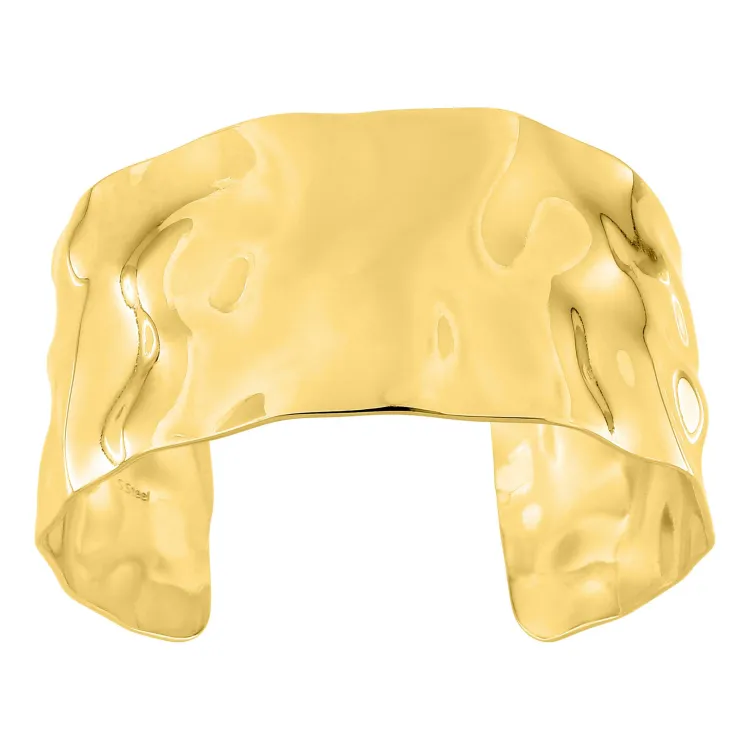 Bracelet manchette – Acier doré (grand modèle) | Bijouly