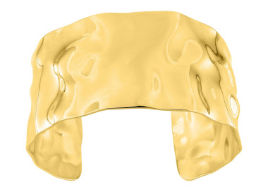 Bracelet manchette – Acier doré (grand modèle) | Bijouly